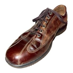 Rockport Brown Leather Casual Sneakers Walking Shoe Men's Size 10.5 N